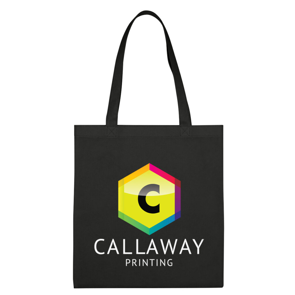 Non-Woven Promotional Tote - 3330_BLK_Colorbrite