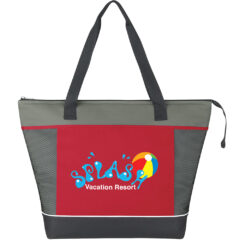 Mega Shopping Cooler Tote - 3558_REDGRA_Colorbrite