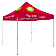 Deluxe 10′ Tent Kit with Four Location Full-Color Imprints - Deluxe 10 Tent Kit with Four Location Full-Color ImprintsCherry