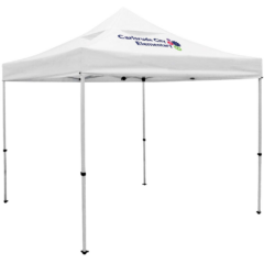 Deluxe 10′ Tent Kit with Vented Canopy (One Location, Full-Color Imprint) - Deluxe 10 Tent Kit with Vented Canopy One Location Full-Color ImprintWhite