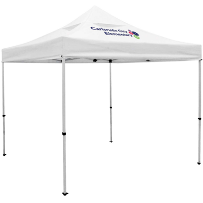Deluxe 10 Tent Kit with Vented Canopy One Location Full-Color ImprintWhite