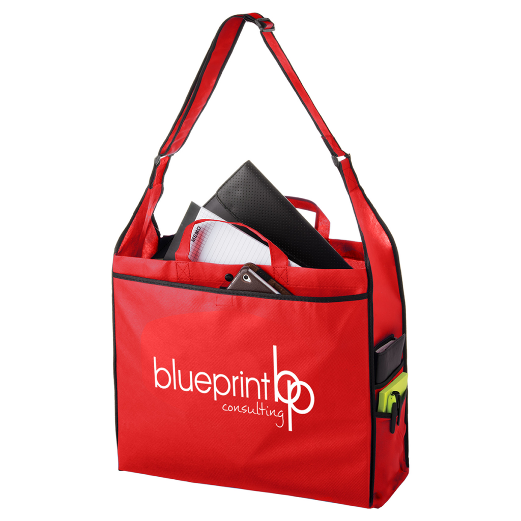 Non-Woven Essential Tote with Poly Board Insert - Non-Woven Essential Tote with Poly Board Insert 8211 Red