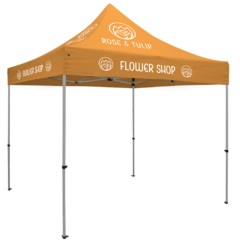Premium 10′ Tent Kit (Four Location, Full-Color Imprints) - Premium 108242 Tent Kit Four Location Full-Color ImprintsBlazeOrange