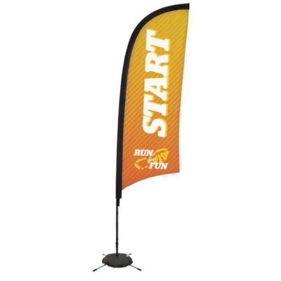 Premium 9ft Razor Sail Sign Kit Single-Sided with Scissor Base