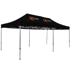 Premium Event Tent Kit – 10′ x 20′ (two location, full color imprints) - PremiumEventTentKit 1021520two location full color imprintBlack