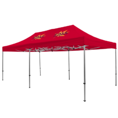 Premium Event Tent Kit – 10′ x 20′ (two location, full color imprints) - PremiumEventTentKit 1021520two location full color imprintCherry