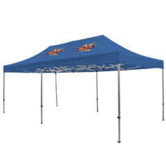 Premium Event Tent Kit – 10′ x 20′ (two location, full color imprints) - PremiumEventTentKit 1021520two location full color imprintCobalt