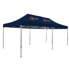 Premium Event Tent Kit – 10′ x 20′ (two location, full color imprints) - PremiumEventTentKit 1021520two location full color imprintNavy