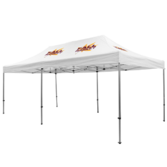 Premium Event Tent Kit – 10′ x 20′ (3 location, full color imprints) - PremiumEventTentKit10x203 locationfullcolorimprintsWhite