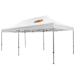 Premium Event Tent Kit – 10′ x 20′ (one location, full color imprint) - PremiumEventTentKit10x20one location full color imprintWhite