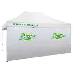 Tent Full Wall – Full Color Imprint – 15′ - TentFullWallFullColorImprint15White