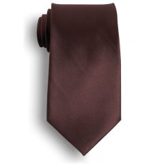 Solid Color Polyester Tie - Brown