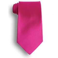 Solid Color Polyester Tie - Fuchsia