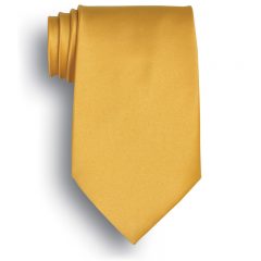 Solid Color Polyester Tie - Gold