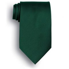 Solid Color Polyester Tie - Hunter Green