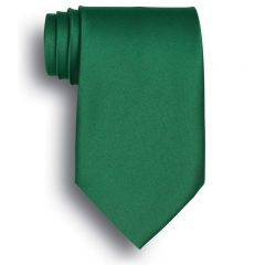 Solid Color Polyester Tie - Kelly Green