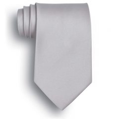 Solid Color Polyester Tie - Light Gray