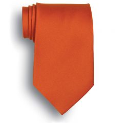 Solid Color Polyester Tie - Orange