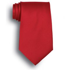 Solid Color Polyester Tie - Red