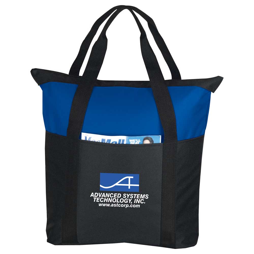 Heavy Duty Zippered Tote Bag With Logo
