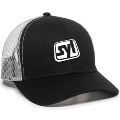 Mesh Back 6 Panel Cap - mbw-600_black_white_02webp