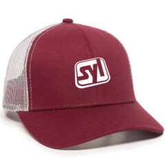 Mesh Back 6 Panel Cap - mbw-600_maroon_white_02webp