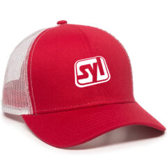 Mesh Back 6 Panel Cap - mbw-600_red-white_02webp