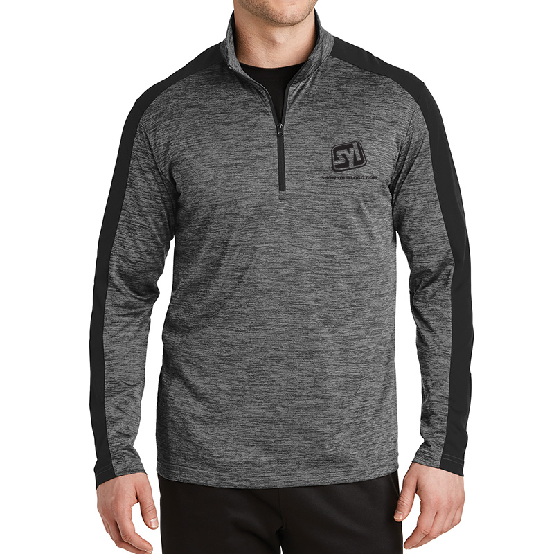 Sport-Tek® PosiCharge® Electric Heather Colorblock 1/4-Zip Pullover ...