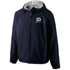 holloway hooded homefield polyester zip jacket adult navy