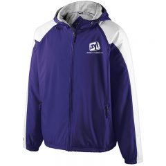 holloway hooded homefield polyester zip jacket adult navy purple