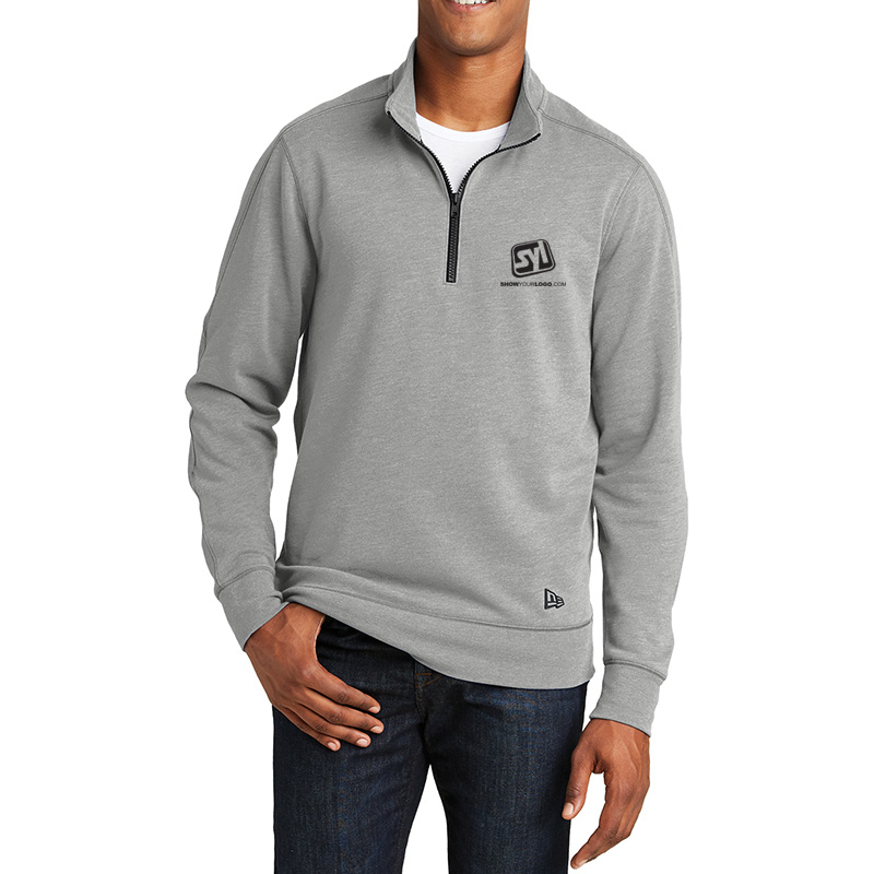 New Era® Tri-Blend Fleece 1/4-Zip Pullover - Show Your Logo