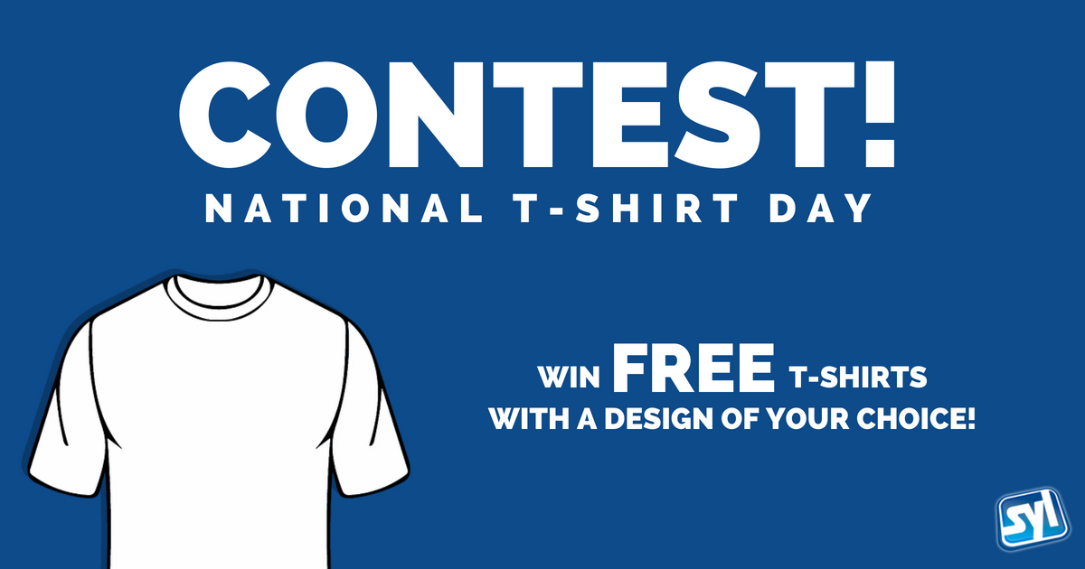 Win FREE Custom TShirts for National Tshirt Day! Show Your Logo