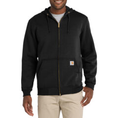 Carhartt® Midweight Hooded Zip-Front Sweatshirt - 1200W-9601-Black-0-CTK122BlackModelFront2