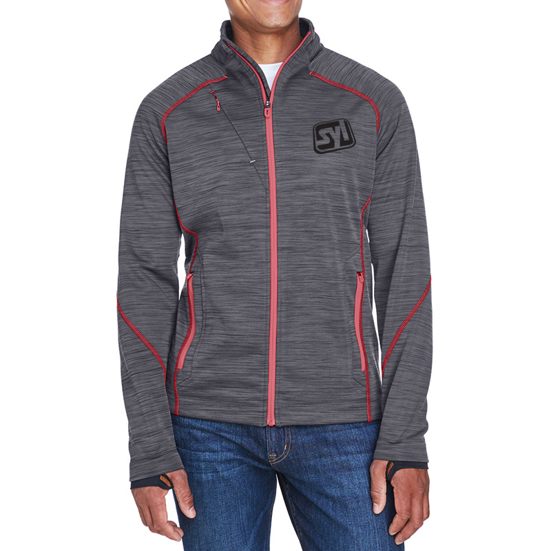 North End Men's Flux Mélange Bonded Fleece Jacket - Show Your Logo