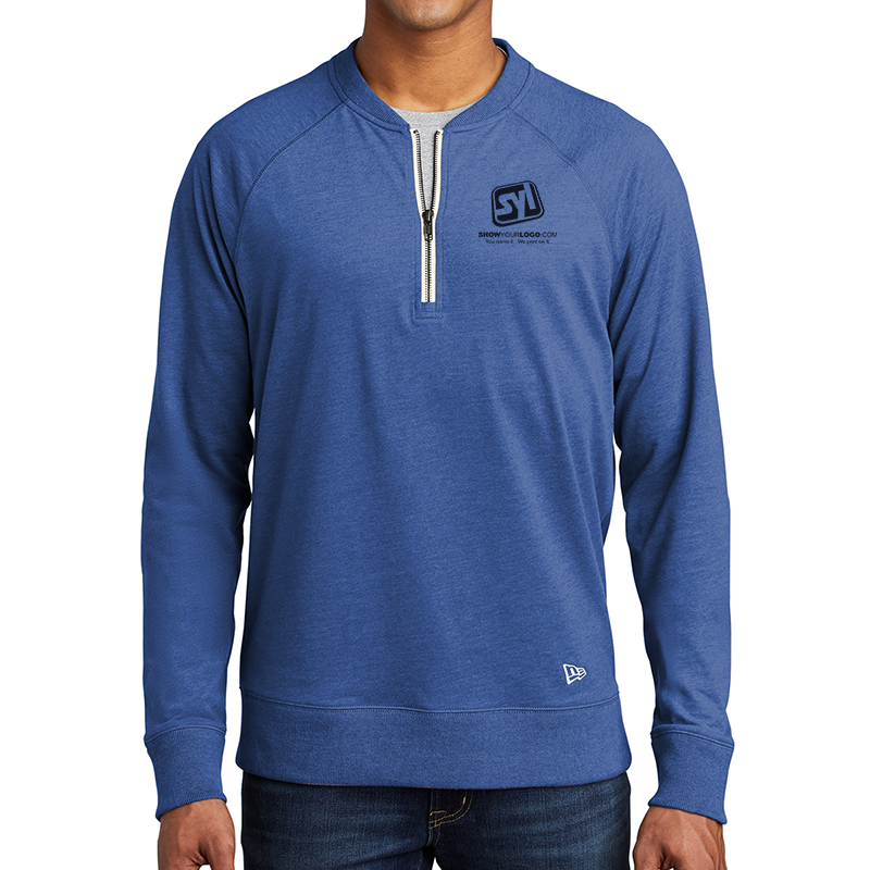 New Era ® Sueded Cotton Blend 1/4-Zip Pullover - Show Your Logo