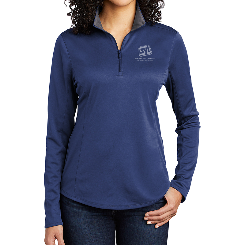 Port Authority ® Ladies Silk Touch ™ Performance 1/4-Zip - Show Your Logo