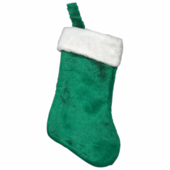 Plush Christmas Stocking - Plush Christmas Stocking 8211 Green