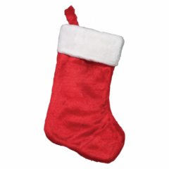 Plush Christmas Stocking - Plush Christmas Stocking 8211 Red