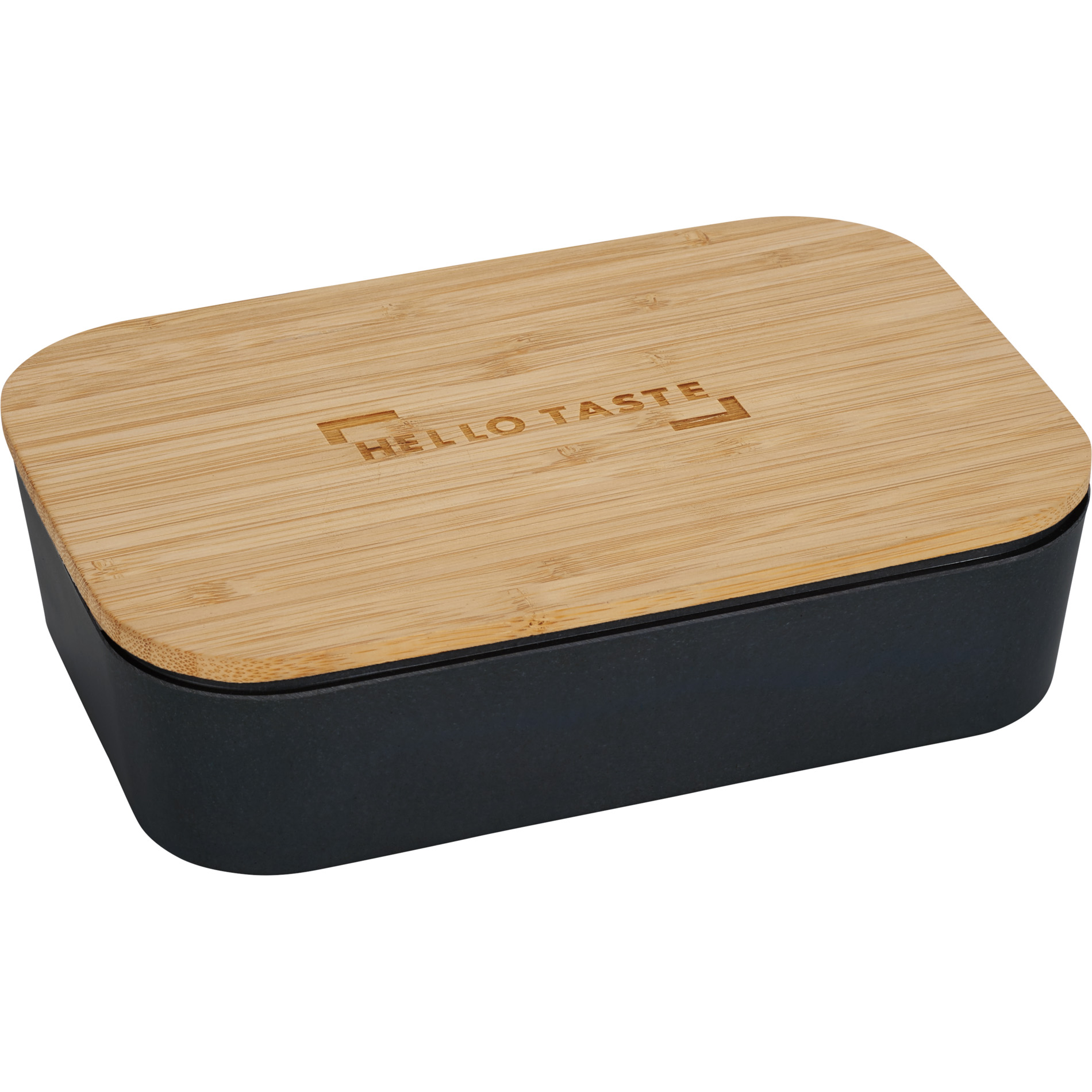 Bamboo Fiber Lunch Box with Cutting Board Lid - Show Your Logo