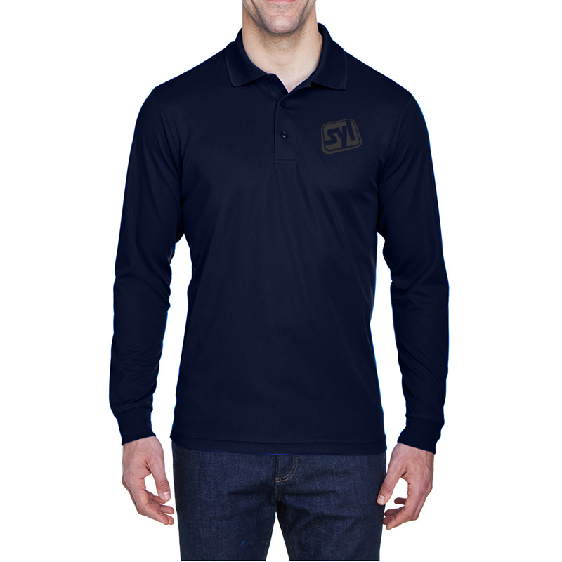 men's performance long sleeve polo