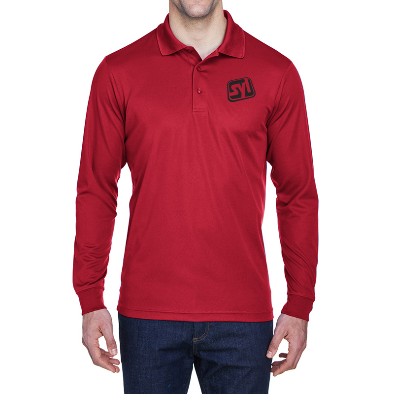 men's performance long sleeve polo