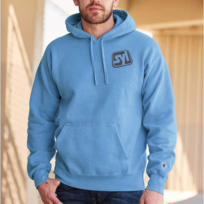 champion garment dyed hooded sweatshirt