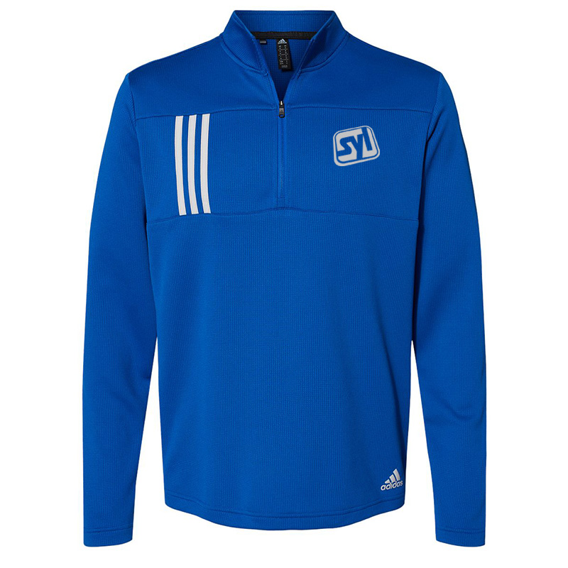 Adidas 3Stripes Double Knit Quarter Zip Pullover Show Your Logo