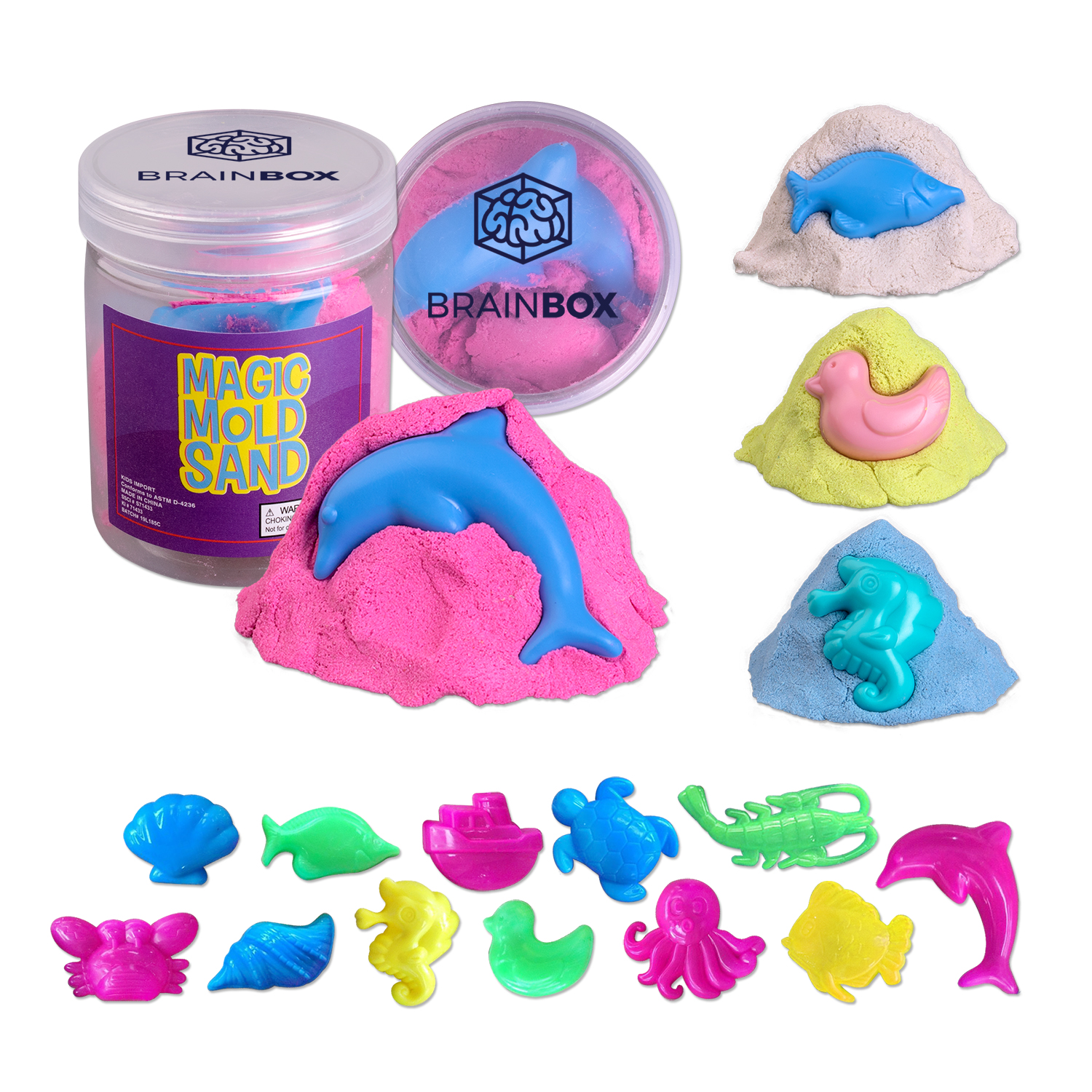 Magic Molding Cotton Sand with Plastic Mold - Show Your Logo