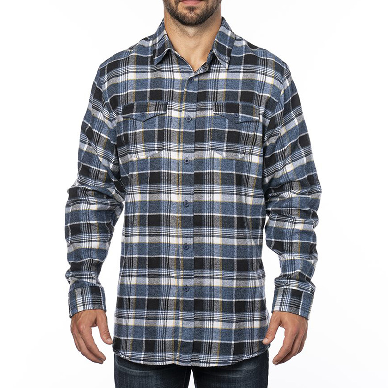 Burnside Yarn-Dyed Long Sleeve Flannel Shirt - Show Your Logo