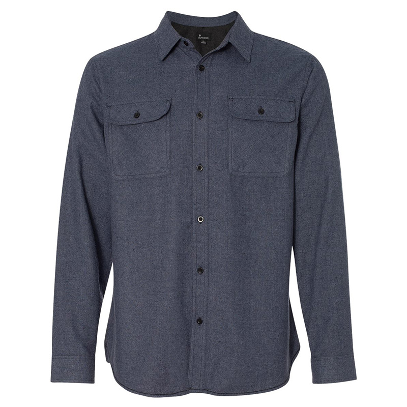 Burnside Long Sleeve Solid Flannel Shirt - Show Your Logo