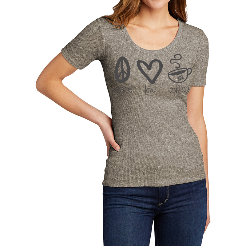 District® Womens V I T ™ Rib Scoop Neck T Shirt Show Your Logo