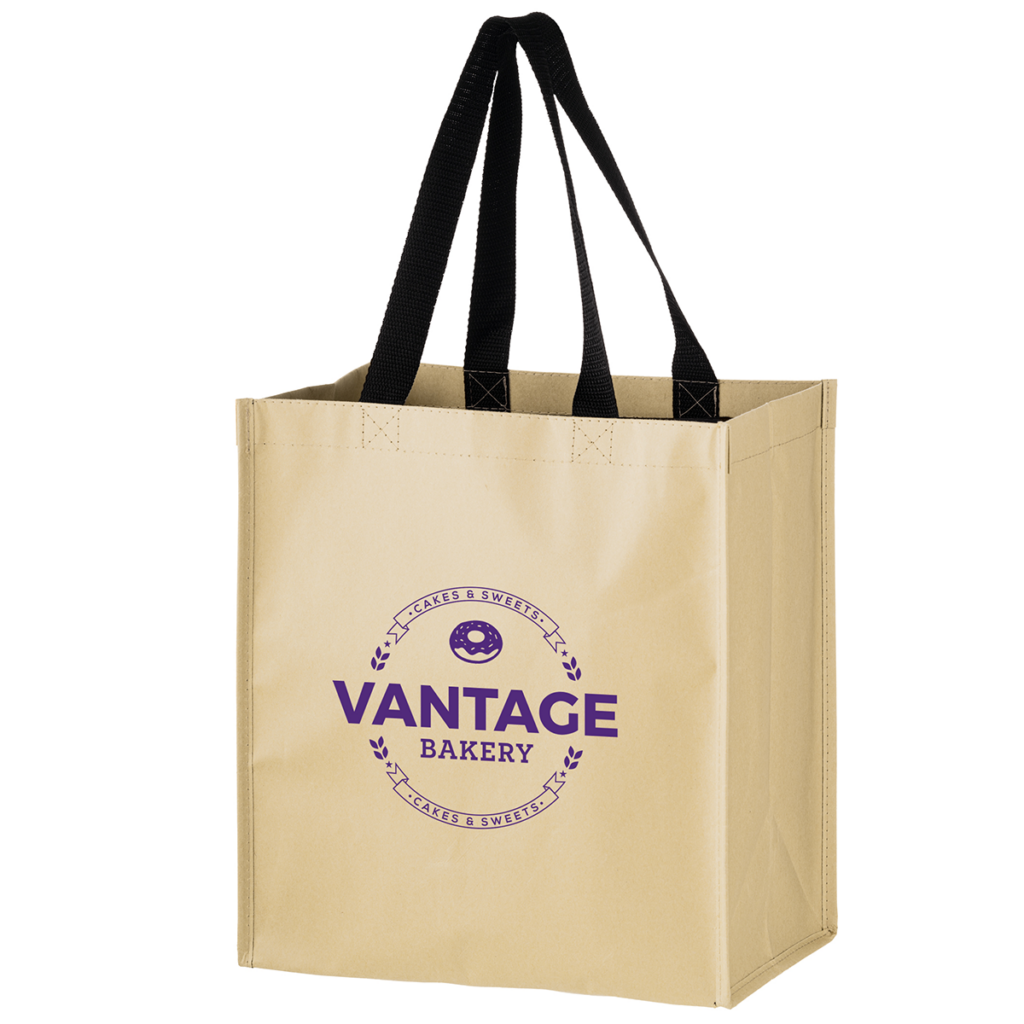 Non-Woven Hybrid Tote with Paper Exterior - Non-Woven Hybrid Tote with Paper Exterior