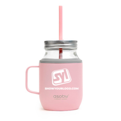 Asobu® Moonshine Mason Jar – 16 oz - Asobu Moonshine Mason Jar- Pink