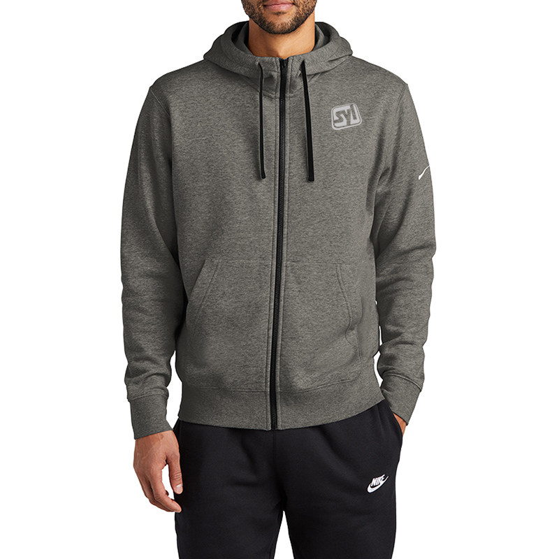 Nike Club Fleece Sleeve Swoosh Full-Zip Hoodie - Show Your Logo